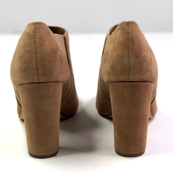 Marc Fisher Hydra pointy toe ankle boots block heel camel suede 8.5 - Picture 3 of 10